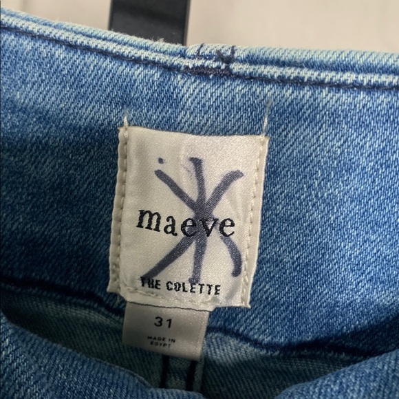 NEW Anthropologie Maeve the collette wide leg flare high rise jeans 31 - Picture 7 of 11